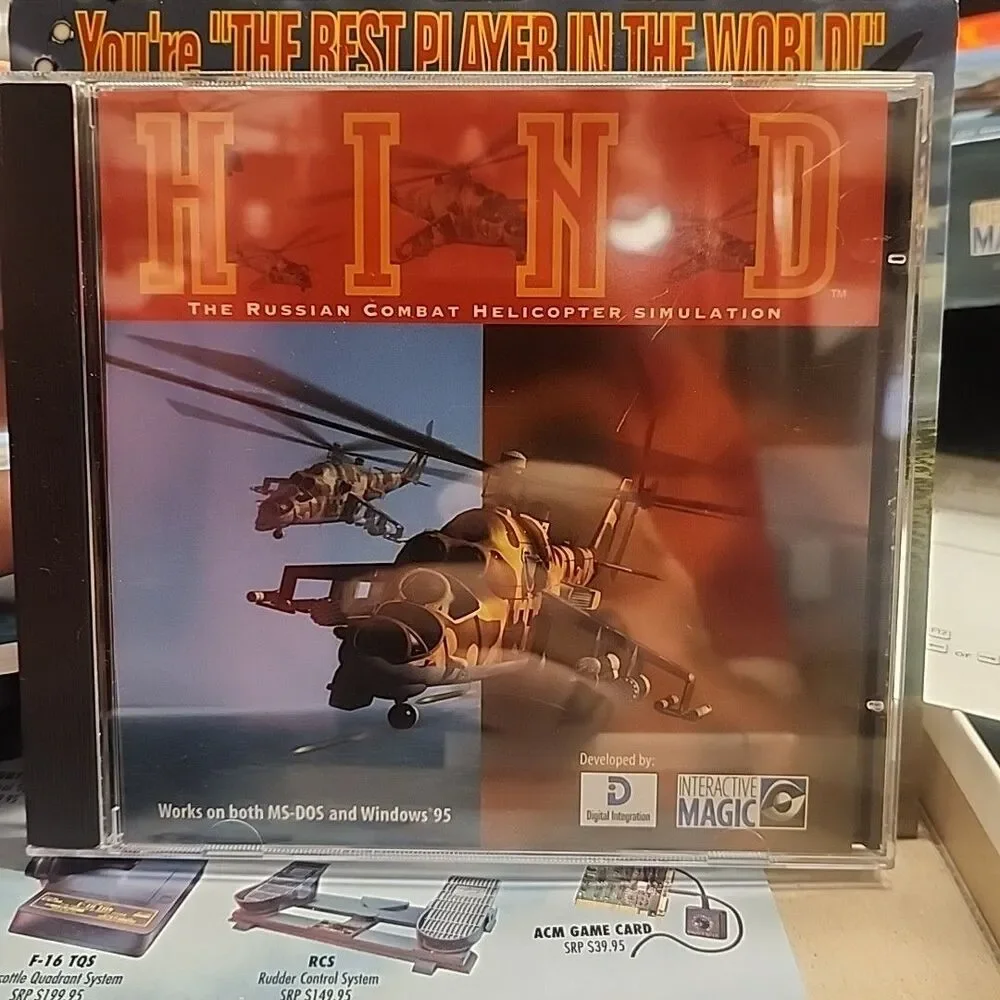 Hind: The Russian Combat Helicopter Simulation (PC, 1996) CIB BIG BOX PAPERWORK